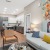 living room with a couch table and coffee table