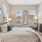 bedroom with bed and wall art