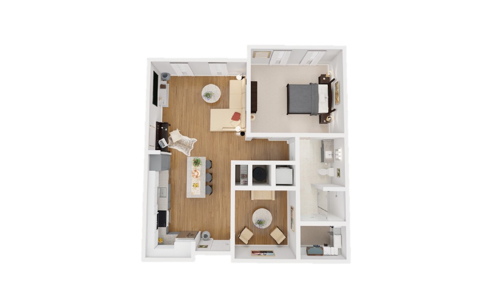 Lexington - 1 bedroom floorplan layout with 1 bath and 900 to 929 square feet. (Version 1)