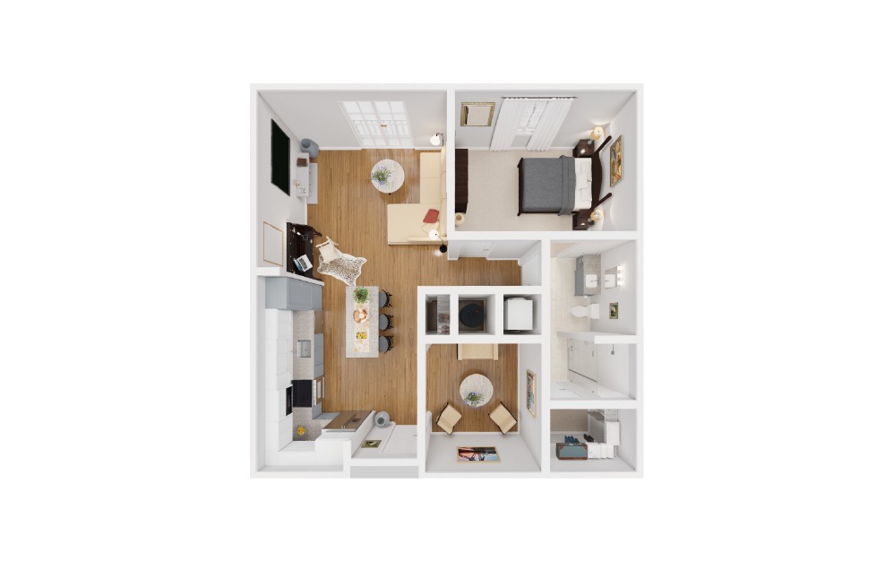 Lexington - 1 bedroom floorplan layout with 1 bath and 900 to 929 square feet. (Version 2)